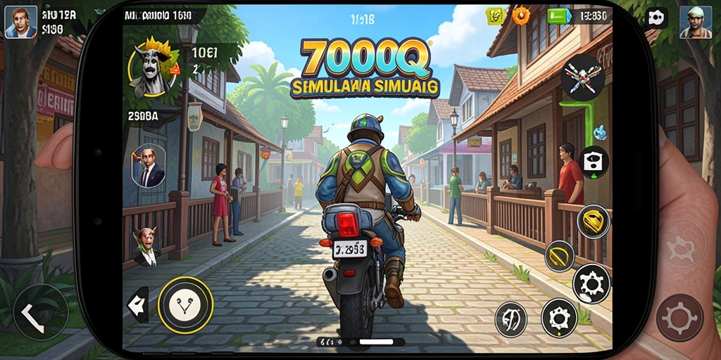 Tampilan gameplay menarik di 700Q, menunjukkan tantangan simulasi.