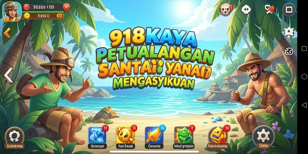 Tampilan gameplay 918KAYA yang menyenangkan dan penuh warna.