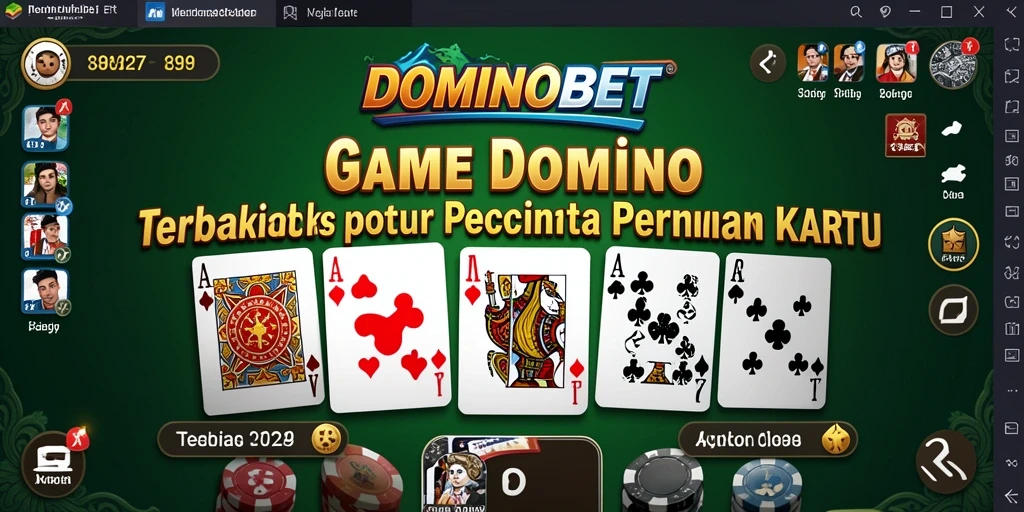 Tampilan gameplay seru di aplikasi DOMINOBET.
