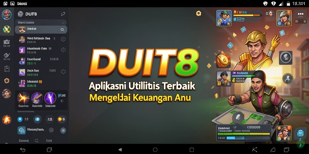 Tampilan antarmuka aplikasi DUIT8 yang user-friendly.