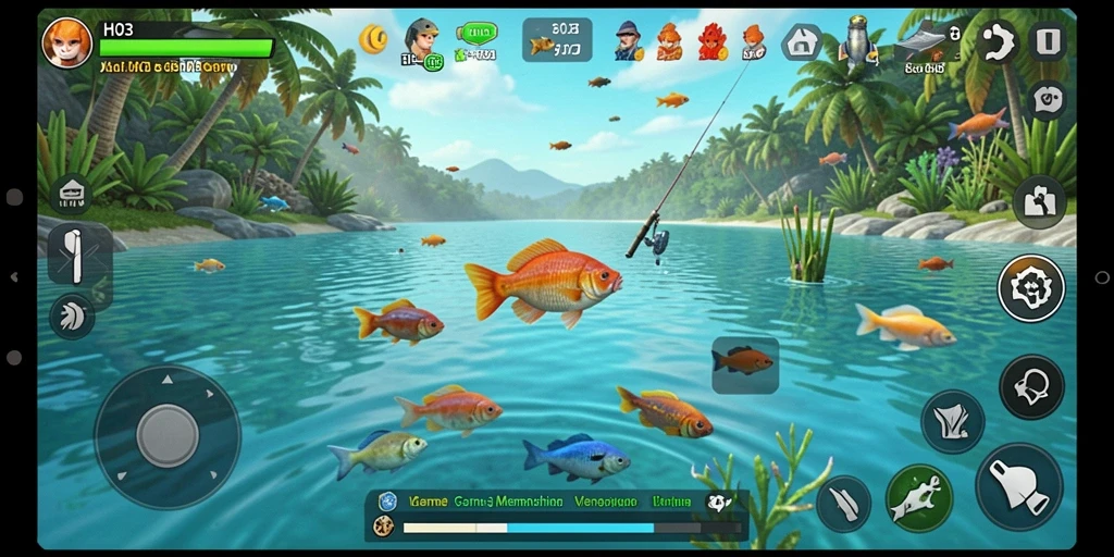 Tangkapan ikan besar dalam gameplay H03 yang menarik.