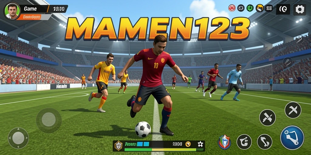 Tampilan gameplay MAMEN123 yang mendebarkan dan penuh aksi olahraga.