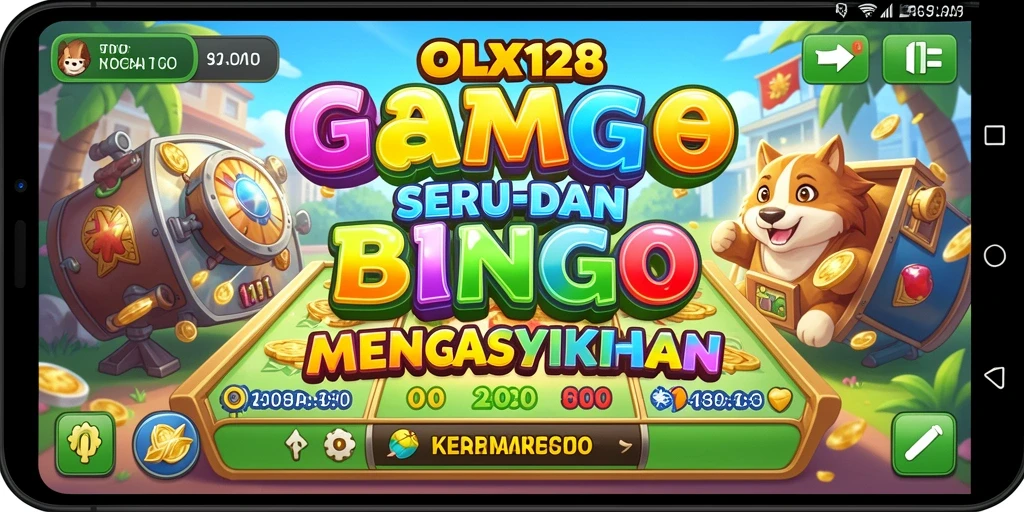 Screenshot gameplay OLX128 yang menunjukkan momen seru bermain Bingo.