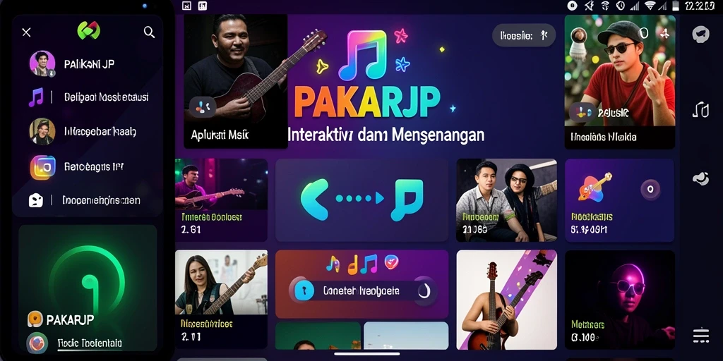 Screenshot gameplay PAKARJP menunjukkan keseruan musik interaktif.