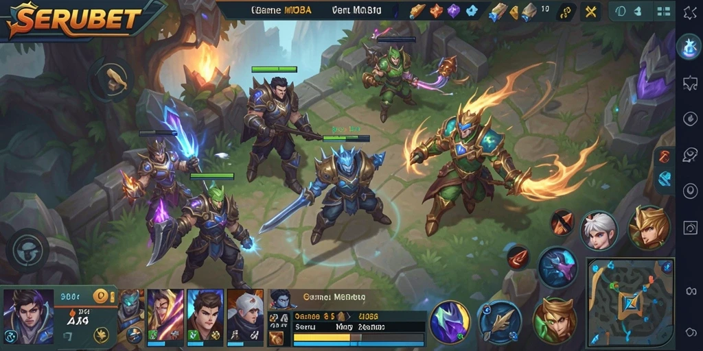 Tampilan dinamis dan seru dari gameplay SERUBET.