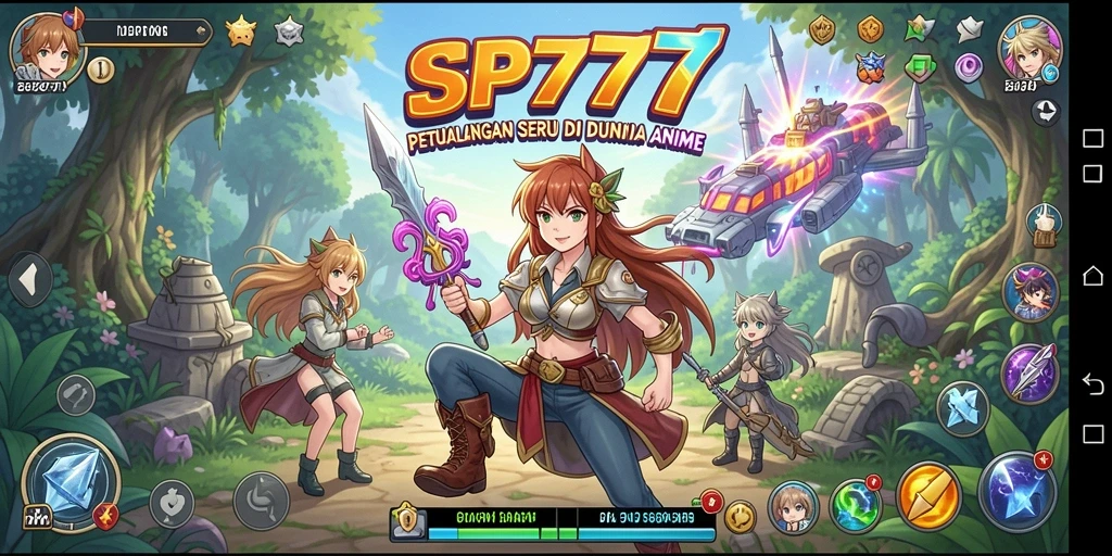 Tangkapan layar gameplay SP777 yang menampilkan karakter dan pertempuran seru.