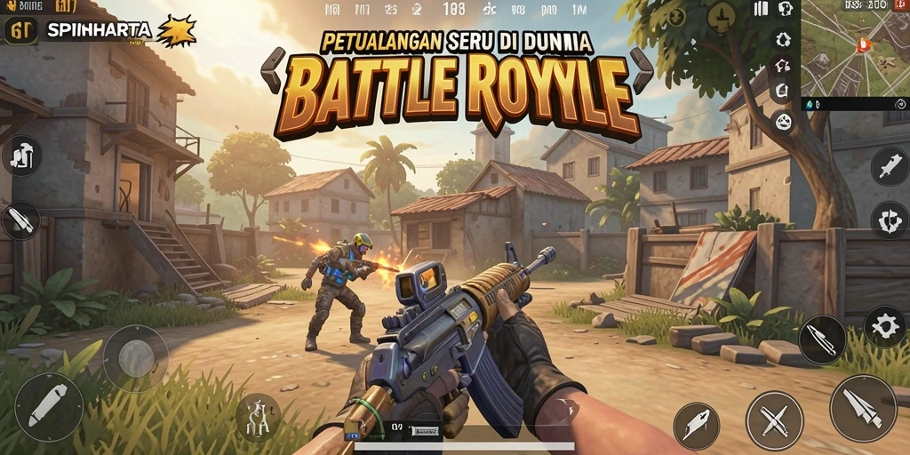 Tampilkan aksi mendebarkan SPINHARTA dalam medan perang Battle Royale.